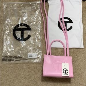 Small pink Telfar bag